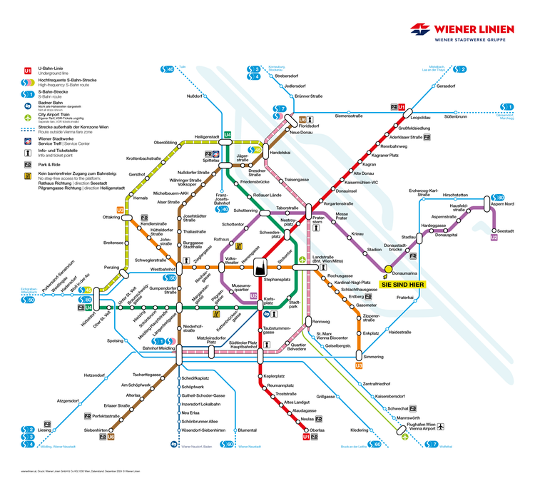 Netzplan der Wiener Linien