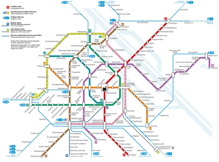 Netzplan der Wiener Linien